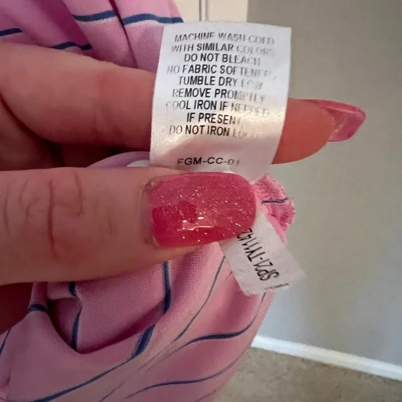 Fairway & Greene Pink Striped Golf Shirt - Picture 5 of 6